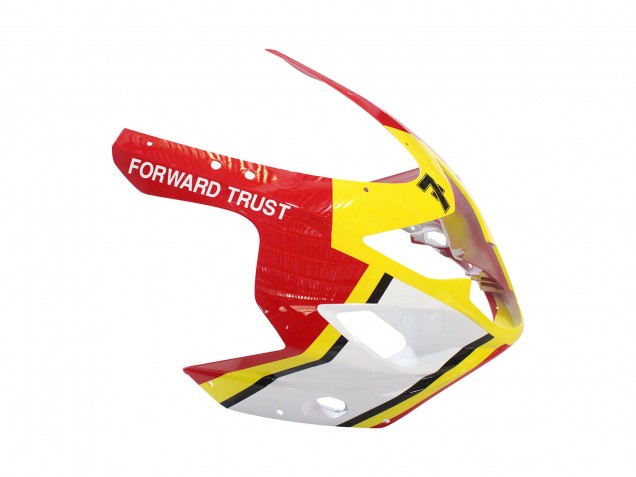 Carenado Moto Suzuki GSXR 600 / GSXR 750 2004-2005 - Blanco Rojo Amarillo Michelin Texaon Heron 7