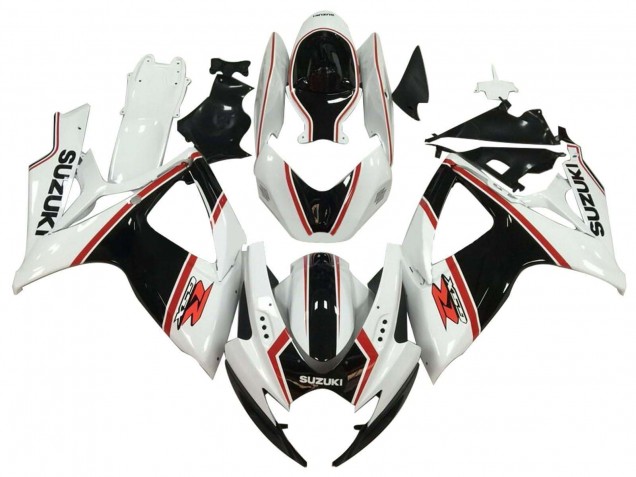 Carenados Moto Suzuki GSXR 600 / GSXR 750 2006-2007 - Blanco Negro Rojo