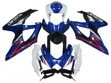 Carenado Moto Suzuki GSXR 600 / GSXR 750 2006-2007 - Blanco Azul Rojo Negro