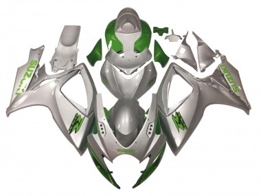 Carenado Moto Suzuki GSXR 600 / GSXR 750 2006-2007 - Plata Verde