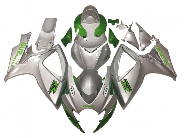 Carenado Moto Suzuki GSXR 600 / GSXR 750 2006-2007 - Plata Verde