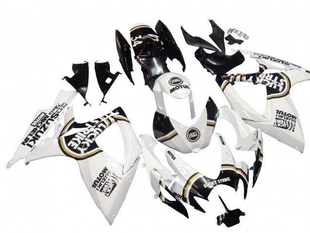 Carenado Moto Suzuki GSXR 600 / GSXR 750 2006-2007 - Blanco Negro Lucky Strike Motul