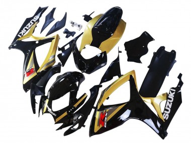 Carenado Moto Suzuki GSXR 600 / GSXR 750 2006-2007 - Oro Negro Brillante Rojo