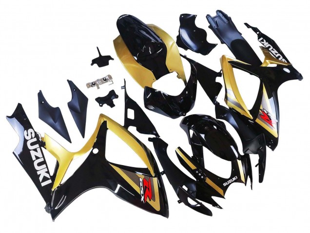 Carenado Moto Suzuki GSXR 600 / GSXR 750 2006-2007 - Oro Negro Brillante Rojo