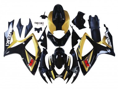 Carenado Moto Suzuki GSXR 600 / GSXR 750 2006-2007 - Oro Negro Brillante Rojo