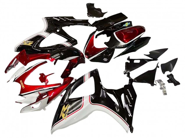Carenado Moto Suzuki GSXR 600 / GSXR 750 2006-2007 - Rojo Blanco Negro Amarillo