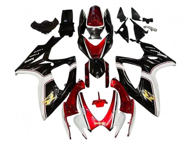 Carenado Moto Suzuki GSXR 600 / GSXR 750 2006-2007 - Rojo Blanco Negro Amarillo