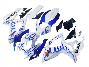 Carenado Moto Suzuki GSXR 600 / GSXR 750 2006-2007 - Blanco Azul Llama