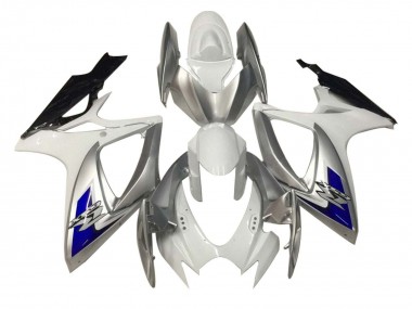 Carenado Moto Suzuki GSXR 600 / GSXR 750 2006-2007 - Blanco Plata Azul Negro