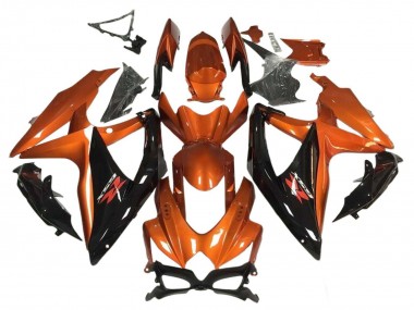 Carenados Moto Suzuki GSXR 600 / GSXR 750 2008-2010 - Naranja Negro Brillante