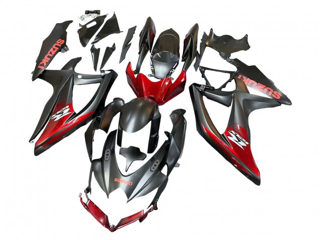 Carenado Moto Suzuki GSXR 600 / GSXR 750 2008-2010 - Negro Mate Rojo