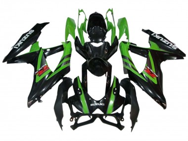 Carenado Moto Suzuki GSXR 600 / GSXR 750 2008-2010 - Verde Negro Brillante