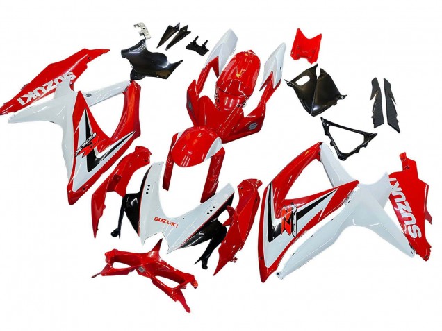 Carenado Moto Suzuki GSXR 600 / GSXR 750 2008-2010 - Blanco Rojo Negro