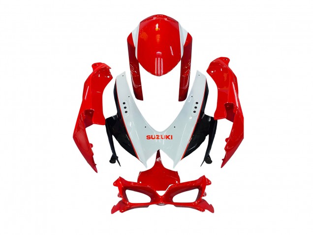 Carenado Moto Suzuki GSXR 600 / GSXR 750 2008-2010 - Blanco Rojo Negro