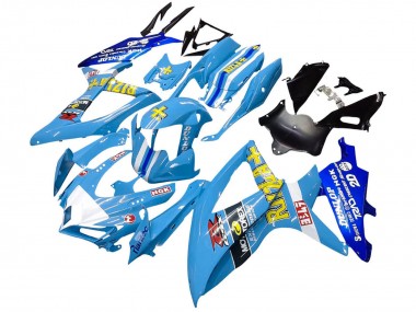 Carenado Moto Suzuki GSXR 600 / GSXR 750 2008-2010 - Azul Amarillo Rizla