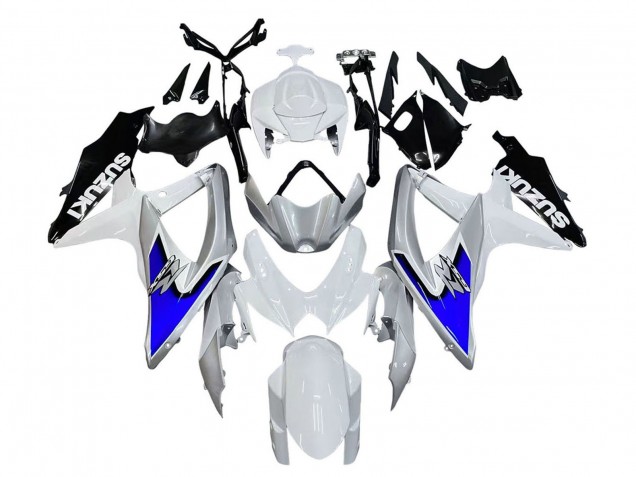 Carenado Moto Suzuki GSXR 600 / GSXR 750 2008-2010 - Blanco Plata Azul Negro