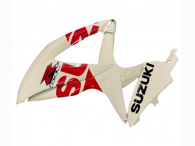 Carenado Moto Suzuki GSXR 600 / GSXR 750 2008-2010 - Crema Blanco Rojo Negro