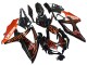 Carenado Moto Suzuki GSXR 600 / GSXR 750 2008-2010 - Negro Brillante Naranja Llama