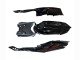 Carenado Moto Suzuki GSXR 600 / GSXR 750 2008-2010 - Negro Brillante Naranja Llama
