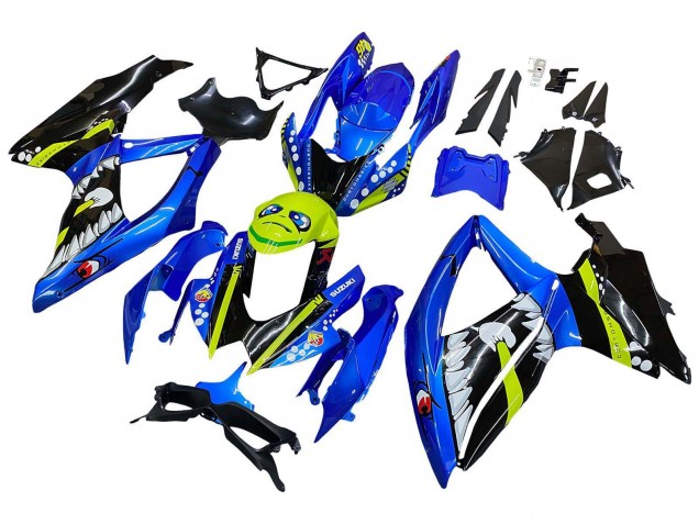 Carenado Moto Suzuki GSXR 600 / GSXR 750 2008-2010 - Azul Fluorescent Verde Tiburón