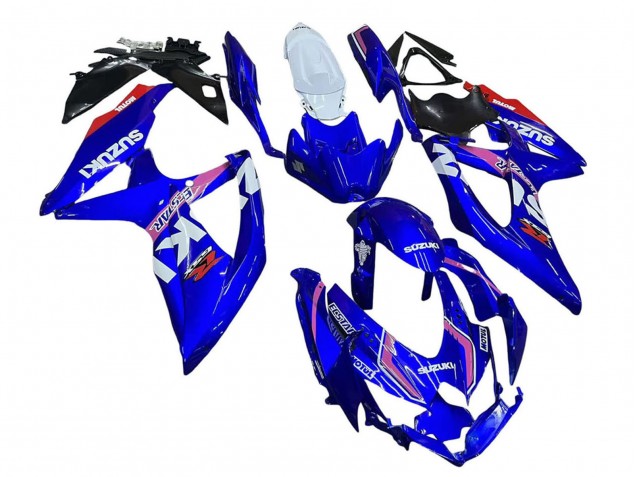 Carenado Moto Suzuki GSXR 600 / GSXR 750 2008-2010 - Blanco Azul Rosa Ecstar Motul