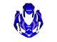 Carenado Moto Suzuki GSXR 600 / GSXR 750 2008-2010 - Blanco Azul Rosa Ecstar Motul