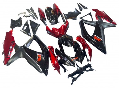 Carenados Moto Suzuki GSXR 600 / GSXR 750 2008-2010 - Rojo Negro Brillante