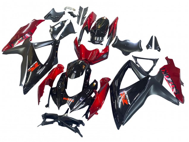 Carenados Moto Suzuki GSXR 600 / GSXR 750 2008-2010 - Rojo Negro Brillante