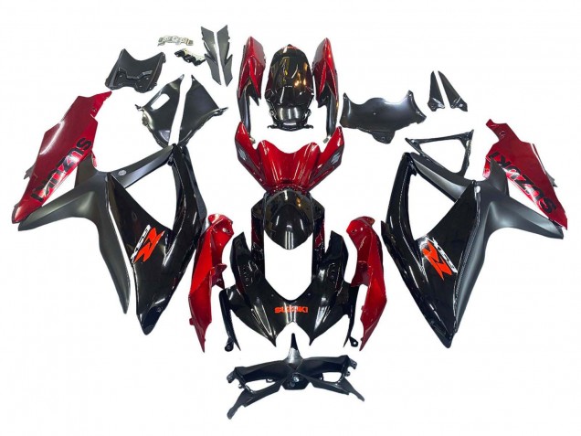 Carenados Moto Suzuki GSXR 600 / GSXR 750 2008-2010 - Rojo Negro Brillante