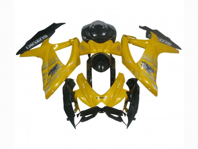 Carenado Moto Suzuki GSXR 600 / GSXR 750 2008-2010 - Amarillo Negro Brillante