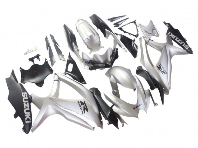 Carenado Moto Suzuki GSXR 600 / GSXR 750 2008-2010 - Plata Negro Mate