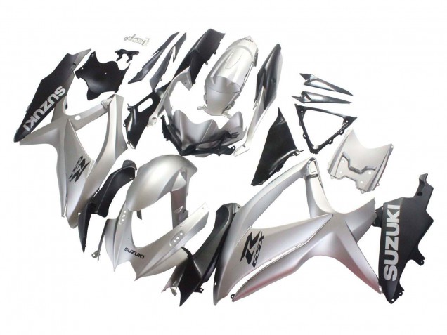 Carenado Moto Suzuki GSXR 600 / GSXR 750 2008-2010 - Plata Negro Mate