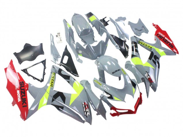 Carenado Moto Suzuki GSXR 600 / GSXR 750 2008-2010 - Gris Amarillo Rojo