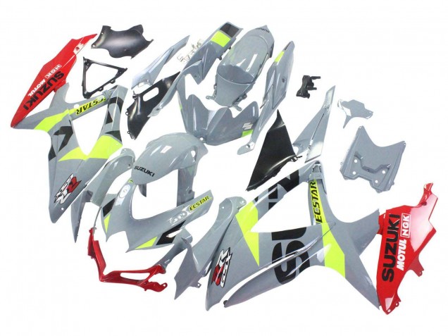 Carenado Moto Suzuki GSXR 600 / GSXR 750 2008-2010 - Gris Amarillo Rojo