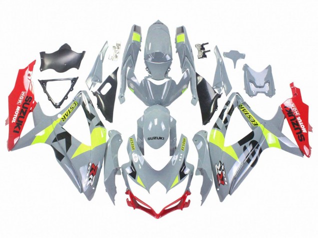 Carenado Moto Suzuki GSXR 600 / GSXR 750 2008-2010 - Gris Amarillo Rojo