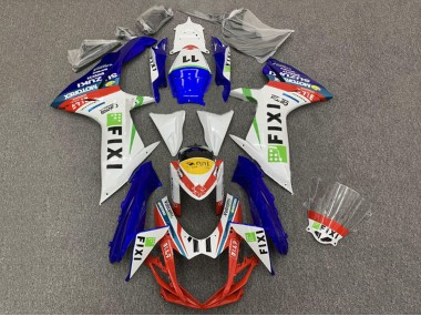 Carenado Moto Suzuki GSXR 600 / GSXR 750 2008-2010 - Blanco Azul Rojo Verde Amarillo Fixi 11