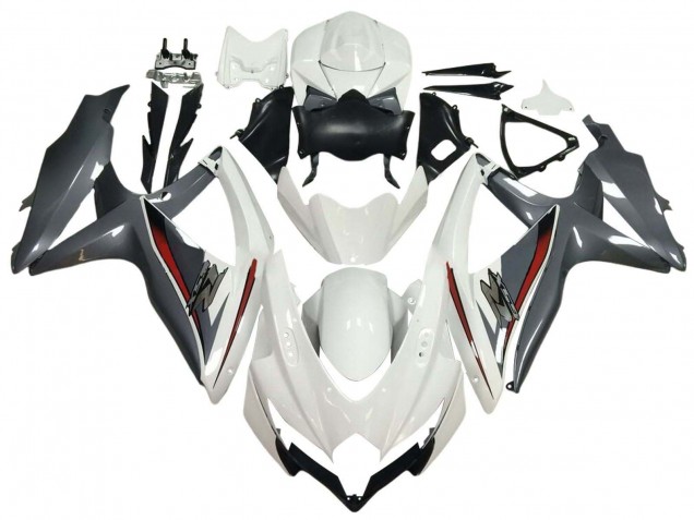 Carenado Moto Suzuki GSXR 600 / GSXR 750 2008-2010 - Blanco Gris Rojo
