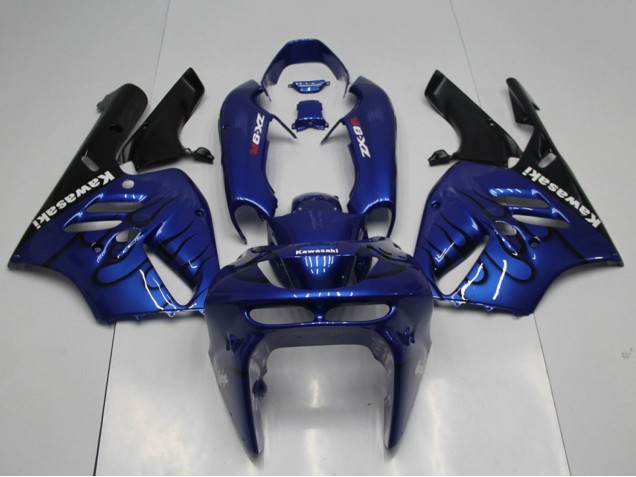 Carenado Moto Kawasaki ZX9R 1994-1997 - Azul Negro Llama