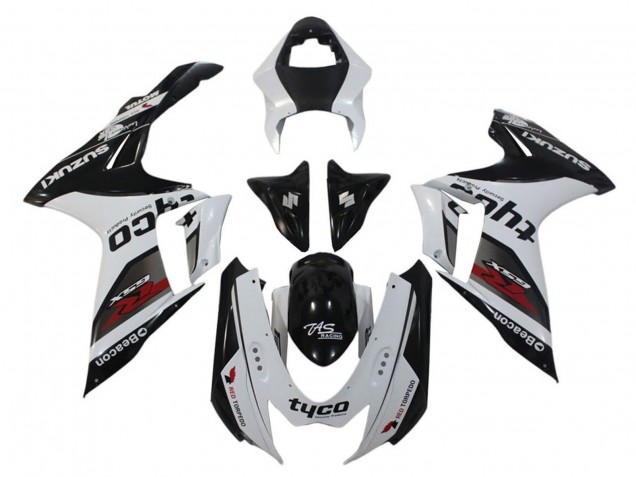 Carenado Moto Suzuki GSXR 600 / GSXR 750 2011-2024 - Blanco Negro Tyco Faro