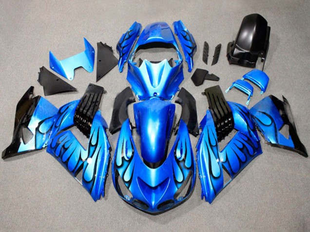 Carenado Moto Suzuki GSXR 600 / GSXR 750 2011-2024 - Azul Negro Llama