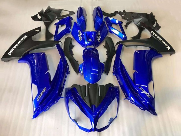 Carenado Moto Kawasaki EX650 2012-2016 - Azul Negro Mate