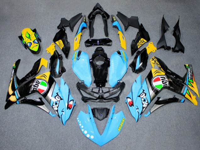 Carenado Moto Yamaha YZF R3/R25 2015-2018 - Azul Claro Amarillo Plata Negro