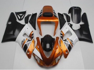 Carenado Moto Yamaha YZF R1 1998-1999 - Naranja Oro Gris Blanco Negro