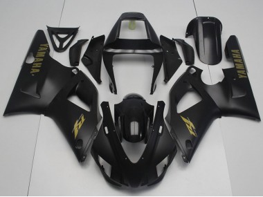 Carenado Moto Yamaha YZF R1 1998-1999 - Negro Brillante Negro Mate Oro