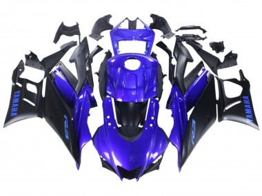 Carenados Moto Yamaha YZF R3/R25 2022-2024 - Azul Negro Mate