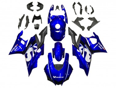 Carenado Moto Yamaha YZF R3/R25 2022-2024 - Azul Blanco Negro MoviStar ENEOS