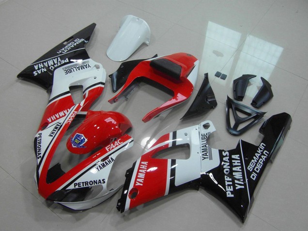 Carenado Moto Yamaha YZF R1 2000-2001 - Rojo Blanco Negro Brillante Petronas Yamalube