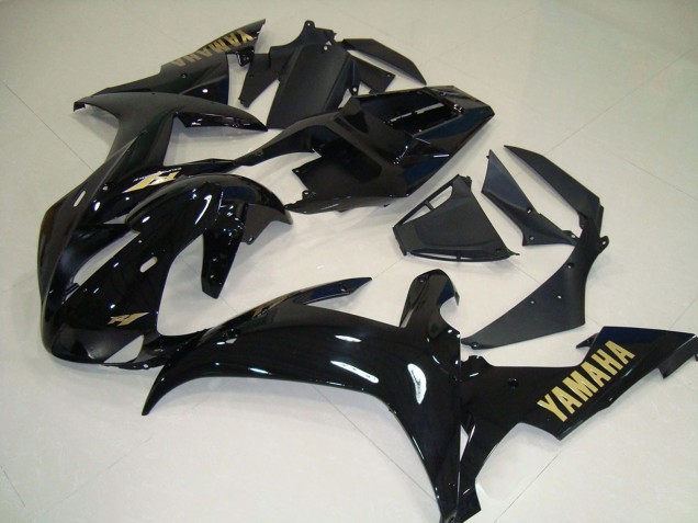 Carenado Moto Yamaha YZF R1 2002-2003 - Negro Brillante Oro Calcomanías
