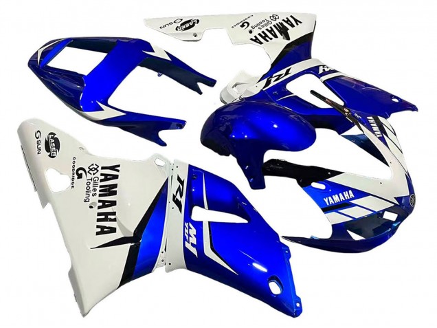 Carenado Moto Yamaha YZF 1000 R1 1998-1999 - Blanco Azul Negro