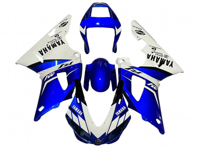 Carenado Moto Yamaha YZF 1000 R1 1998-1999 - Blanco Azul Negro
